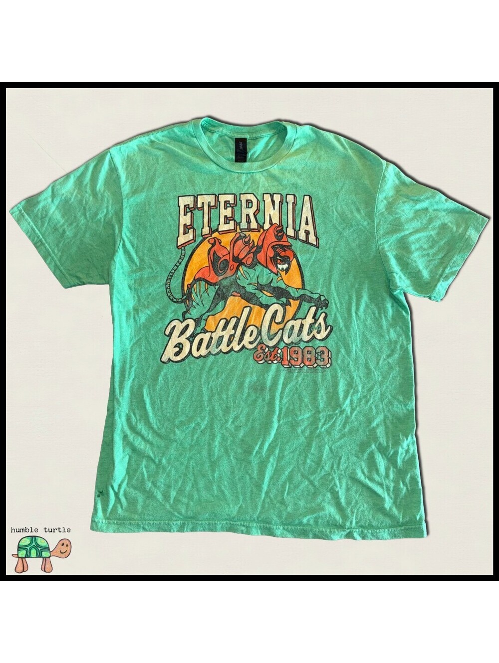 Gildan Softstyle Eternia Battle Cats Graphic T-Shirt | Size L | EUC